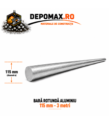 Bara rotunda aluminiu 115 mm, 3 metri, EN AW-6082